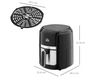 Air Fryer Oven 4L with Rapid Air Circulation Timer and Non stick Basket