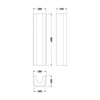 Bathroom 545mm Wash Basin & Full Pedestal 1 Tap Hole White Ceramic Modern Sink