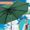 2.7M Round Garden Parasol Sun Shade Patio Hanging Umbrella with Crank Tilt Base