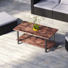 Rectangle Coffee Table Side End Desk Shelf Industrial Living Room Office Unit UK