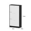 3 Drawer Shoe Cabinet Cupboard Storage Footwear Stand Wooden Rack Grey / White