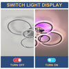 LED Crystal Ceiling Light 3-Color Stepless Dimming RGB Backlight Remote Control
