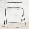 Outdoor Metal Hanging Swing Frame Garden A-Shaped Porch Swing Stand w/Side Bars