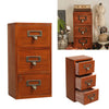 Wooden Small Chest of 3 Drawers Storage Cabinet Desktop Tidy Organizer Box Case