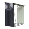 Outdoor Metal Garden Storage Shed Galvanised Steel Log Store Rack Wood Firewood