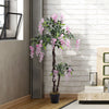 Artificial Pink Wisteria Flower Tree Potted Fake House Plant Home Outdoor Décor