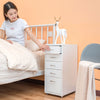 Modern Metal Chest of Drawer Storage Bedside Cabinet Filing Cabinet With Wheels