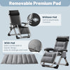 NAIZEA Outdoor Padded Lawn Recliner Zero Gravity Chair Folding Chaise Chairs