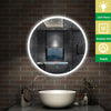 Round LED Bathroom Wall Mirror Demister Illuminated Light Up 600x600 Waterproof