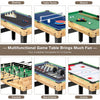 Combo Entertainment Game Table with Stackable Design-Natural