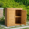 Wooden Shed Storage Cabinet Waterproof Garden Tool Shed Door Container Cupboard