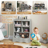 Home Toy Storage Organizer Playroom Bookcase with 5 Cubes-Grey