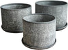 SET _3 Large Stone effect Planter Green Plant Pot Barrel Basket vintage garden