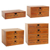 Wood Drawer Cabinet Desktop Organizer Storage Box Case Chest 1/2/3/4/5 Drawers