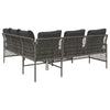 Swpsd Rattan Garden Sofa Set with Cushions 2 Pcs Patio Furniture Seating T5C3