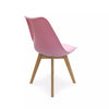 Tulip Dining Chair Padded Seat Eiffel Wood Legs (SETS OF 1,2,4) Jamie Lorenzo