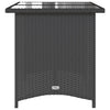 Garden Table with Top Outdoor Dining Table Coffee Table Poly Rattan