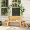 Garden Bench Arbor Arch Wooden Garden Arbor w/Love Seat 2 Trellises