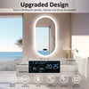 Super Bright Oval LED Bathroom Mirror Bluetooth Beauty Care Mirror Non-flicker