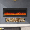 60inch Electric Fireplace Crystal/Log 9 LED Flame Inset Wall Heater Living Room