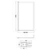 Modern Brushed Brass Hinged L-Shaped Shower Bath Screen & Return Bathroom Gold