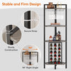 Tribesigns Corner Rack with Glass Holder and Storage Shelves,4 Tier
