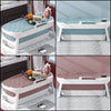 Folding Bathtub Water Tub Adult Children Kids Spa Soaking Sauna SPA Bath Tub Lid