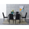 3 Colours Dining Table and 4 / 6 Padded Chairs Set Home Kitchen Furniture New