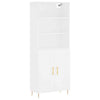 Lechnical Highboard White 69.5x34x180 Engineered Wood,Highboard with Ample R3E4