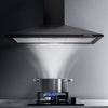 90cm Black Tower Chimney Cooker Hood Kitchen Extractor Fan In Stainless Steel