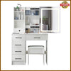 Dressing Table Makeup Desk Vanity Set White Mirror Drawers Stool 10 LED Lights