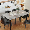 Advanced Grey Kitchen Dining Table Quality Marble Breakfast Desk Easy Assembly