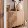 Dusk Dora Large Sideboard with Drawers Light Wood RRP £599