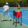 Foldable Tennis Ball Cart Lightweight Tennis Ball Hopper Basket Ball Cart