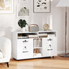 File Cabinet Mobile Lateral Filing Storage Organizer-White