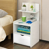 UK White Bedside Table Drawer Cabinet Bedroom Furniture Storage Nightstand Shelf