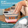 Pedicure Foot Soaker Collapsible Foot Spa Massager with Foot Bath Tub-Grey