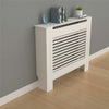 Elegant White Radiator Cover Case for Heater Burn Protection Slatted MDF Boards