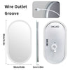 Large Oval LED Backlit Bathroom Mirror Defog Wall Vanity Mirror Washroom Bedroom
