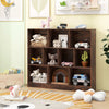 10-Cube Bookshelf 120 CM Wood Display Shelf with 2 Anti-Tipping Kits