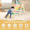 3-In-1 Kids Climbing Triangle Set Wooden Triangle Climber Set Indoor & Outdoor