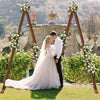 Rustic Farmhouse Triangle Wood Arch Wedding Garden Arbor Backdrop Stand Outdoor