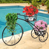 Tricycle Planter Chic Metal Plant Stand Baskets Bicycle Garden Bike Flower Pot
