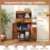 Kitchen Storage Cabinet 2 Door Buffet Sideboard with 2 Drawers Brown