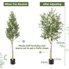 182cm Tall Faux Olive Plants Potted Olive Silk Tree
