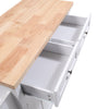 Kitchen Storage Trolley Cart Rolling Island Shelves Cabinet Breakfast Bar Table