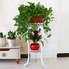 Plant Stand 2 Tier Flower Pot Holder Garden Herb Planter Display Rack Iron Shelf