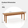 Entryway Bench Solid Wood Dining Bench End of Bed Bench 300KG Weight Capacity