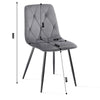 Set of 4 Velvet/Suede/PU Dining Chairs Padded Seat Metal Legs Kitchen Home