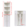 Modern Bathroom Tall Cabinet with Storage Shelf&Door Corner Shelf Bookshelf